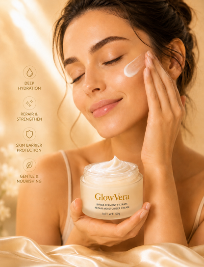 GlowVera Korean Glass Skin Facial Set 6-step Bifida Ferment Filtrate and Triple Hyaluronic Acid skincare routine
